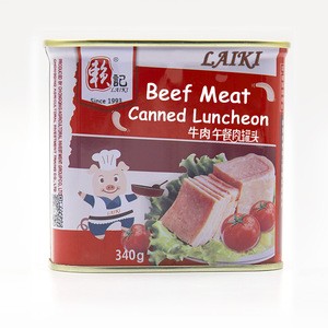 Wholesale Reliable ODM Long Shelf Life 340g Quality Tinned Product Lunch Food Taste Customizable Canned Luncheon Beaf Meat