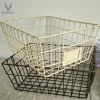 Wholesale Unique multifunctional supermarket shopping basket Metal wire storage Fruit basket rustic wire basket