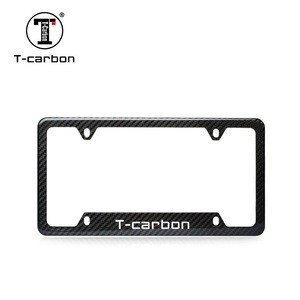 Wholesale US standard size real carbon fiber car license plate frame