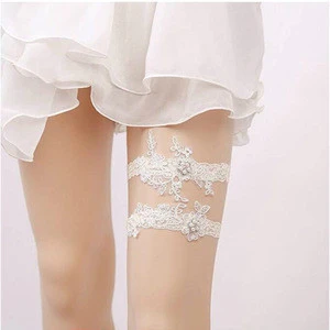 Wholesale Wedding Lace Garter,Bridal leg Garter Belt With Rhinestones Handmade