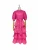 Import wholesale womens summer boutique clothing soild lace up color layered midi plain dress from China