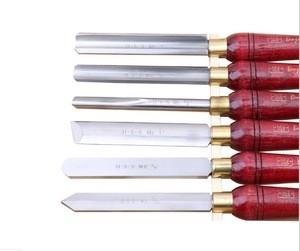 wholesale wood turing tools and lathe tool 6pcs turning chiesls wooden case
