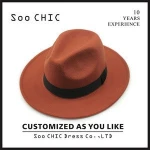 Wide Brim Wool Felt Fedora Hat