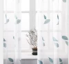 Window Sheer Curtains,Embroidered Sheer Voile Curtains Sheer Embroidered Curtain Fabric