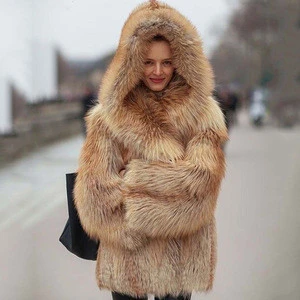 Winter Custom Warm Real Red Women Fox Fur Coat