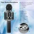 Import Wireless Bluetooth Karaoke Microphone with Controllable LED Lights Portable Handheld Karaoke Speaker Machine Christmas Birthday from China