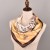 Import Women silk head scarf 90x90 chain print satin square scarf fashion luxury custom wholesale from China