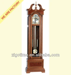 wooden antique grandfather clock with westminster chime