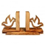 wooden bird design bookend