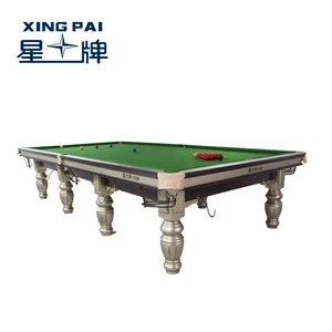 World Snooker Table Supplier Xingpai Steel Cushion 12 ft full size Club leather pocket Snooker Table