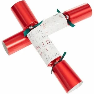 Xmas Party Decoration 8&#39;&#39; Pop Pop Christmas Crackers Paper Custom Diy Make Your Own Empty Christmas Cracker