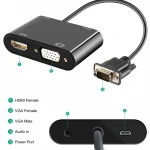 Xput VGA To HDMI With Audio Micro Power Adapter Converter VGA Male To VGA Feamle Cable Adapter For HDTV Projector