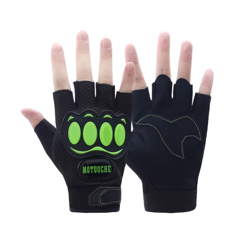 YD2006 OEM New Style City Motorcycle gloves outdoor cycling sport gloves off-road silicone printing racing half finger gloves
