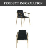 Yellow steel industrial dining table chair for dining room