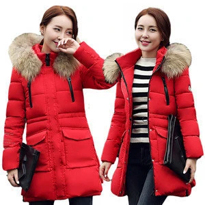 YQ25 Women Winter Coat and Jackets Matching Fur Collar Coats girls Winter Coat Ladies Jackets Outerwear
