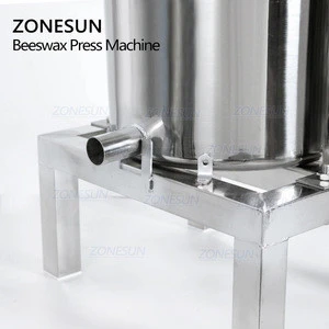 ZONESUN Stainless Steel Honey Wax Pressure Machine Manual Presser Machine Fully Enclosed Squeezer Paraffin Rolling Mill Waxing