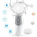 4 in 1 OEM Electric Rotating Facial Brush Multi-use Deep Cleansing Facial Brush System Waterproof Scrubber