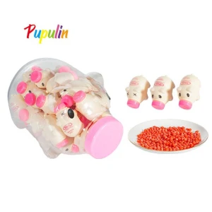 Hot Sales Pig Shape Bottle Packing Mini Chewy Candy Gumming Cnadysweet
