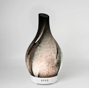 Smoke Colored Glass Aroma Diffuser with Plastic Base