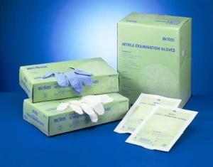 Nitrile Examination Gloves, Powder-Free Ambi. Type Textured surface in the grip area 245 +/- 5mm or 290 +/- 5mm available.