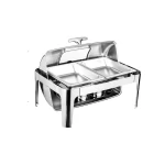 Roll Top Chafing Dish 9QT Rolling Buffet Servers and Warmers