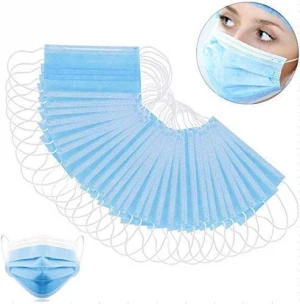 Face Masks Medical Mask (Blue 50pcs), Comfortable Sanitary Surgical Mask for Dust, Medical Earloop Mouth Mask,3-Layer Anti Dust Breathable,Protection and Personal Health Professional