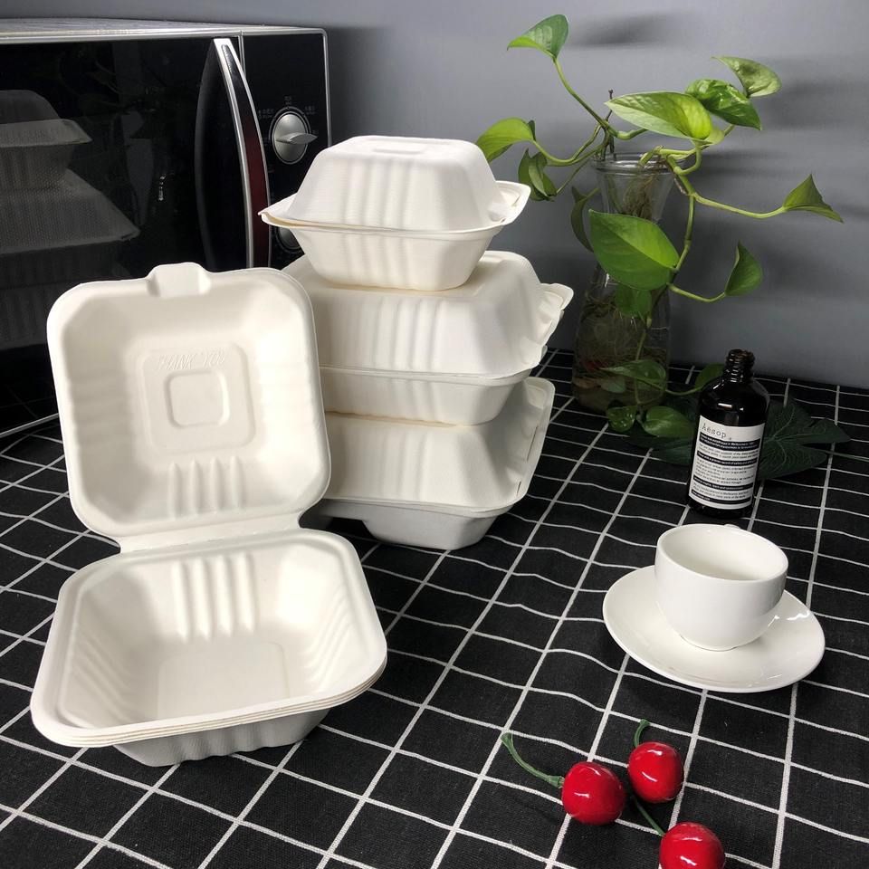 Buy Sugarcane Bagasse 6 Inch Hamburger Box from Farokitchenware, China ...