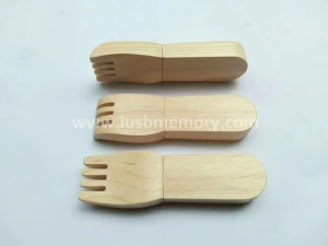 SD-018 promotional wooden fork usb memory 32gb 64gb 128gb