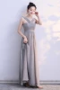 Gray Chiffon Prom Gown Evening Dress