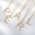 Import Fashion Latest Design 26 Initial Letter Necklace Women Colorful Zircon Butterfly Opal Pendant Necklace from China