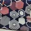 Hexagoral printing pattern fabric polyester spandex new fashion fabric for unisex top and pajama