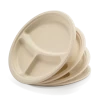 Bagasse Compartment Round Plate