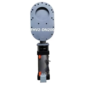 High quality large size 8 inch DN200/B pneumatic double disc gate valve used for conveying system