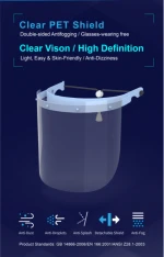 Face shield with CE and FDA certificate