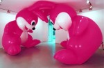Customized Advertising Art Exhibition Inflatable Rabbit Cartoon Digital Model Animal Inflatable Toys