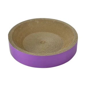 Round corrugated cat scratcher