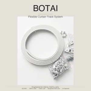 Modern Minimalist PVC U Shape Curtain Curved Track Hardware 6m Long Bendable Eco-Friendly Durable Heavy Duty Factory Ac