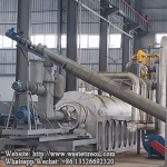 Fully continuous waste tyre pyrolysis to fuel oil plant with non-pollution
