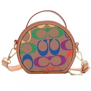 Kids' Shoulder Bag Button Purses Handbags Hit Color Mini Messenger Small Round Cute Bag