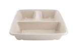 Bagasse Clamshell Plates Bowl Sugarcane Tableware Food Container