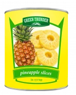 Canned pineapple in syrup (OEM - Green Thunder)