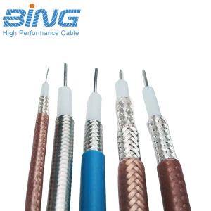 RG Coaxial Cable PTFE Insulation Shielded M17 Compliant Coax for RF Transmission