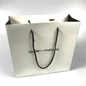 COMESTIC SHOPPING PAPER BAG WITH BRAND logo