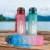 Import 500ml 600ml 750ml gradient color Tritan material inspirational water bottle fitness water bottle sports water bottle from China