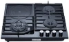 1 Electric and 3 Gas Hob Combi cooktop 4 burner tempered glass Gas Hob