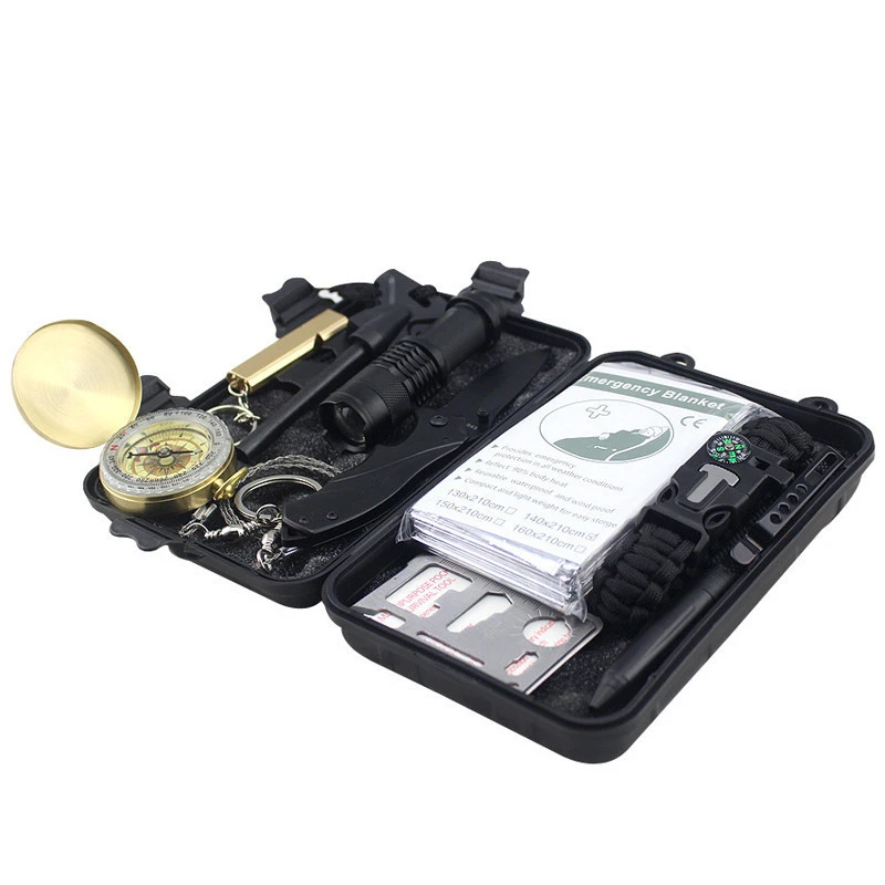 10 In 1 Multifunctional Equipment Case Camping Outdoor Tactical SOS Emergency Survival Tools Kit
