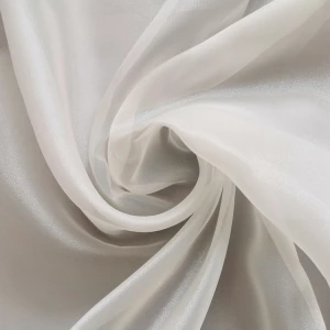 100% polyester flash wedding dress silk crystal organza fabric