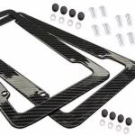 100% real Carbon fiber license plate frame