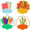 1000Pcs DIY Art Craft Sets Supplies for Kids Crafting Supplies Kits Pipe Cleaners-Colour Felt- Glitter  Poms- Feather-Buttons