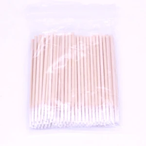 100pcs customized biodegradable kraft paper box bamboo stick paper cotton buds